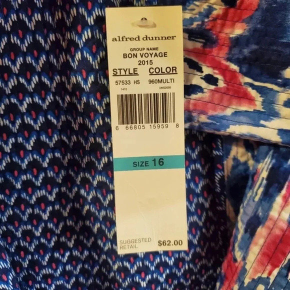 ALFRED DUNNER | Reversible Open Jacket/Shawl sz 16 NWT - Picture 6 of 7